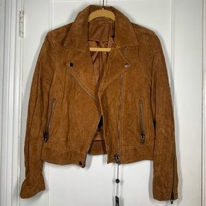 Blank NYC leather camel jacket